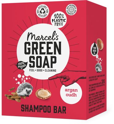 Marcel's Green Soap Shampoo bar argan & oudh (90g) 90g