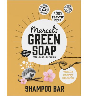 Marcel's Green Soap Shampoo bar vanilla & cherry (90g) 90g