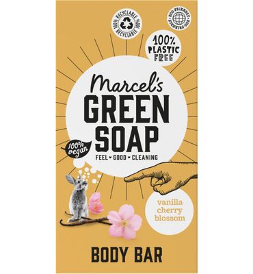 Marcel's Green Soap Shower bar vanilla & cherry (150g) 150g