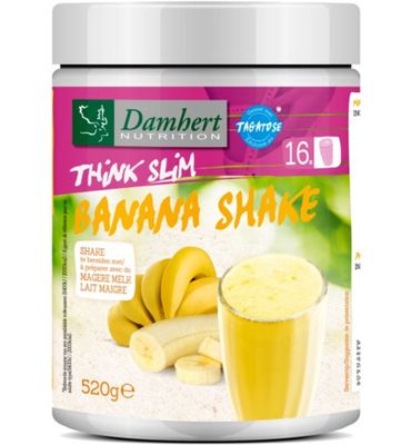 Damhert Think slim maaltijdshake banaan met tagatose (520g) 520g