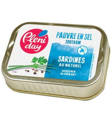 Pleniday Sardines naturel zoutarm bio (115g) 115g