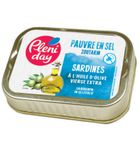 Pleniday Sardines in olijfolie zoutarm bio (115g) 115g thumb