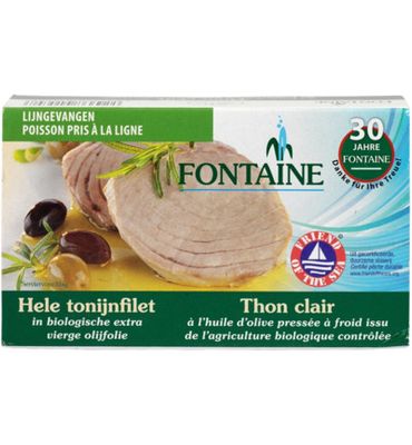 Fontaine Tonijnfilet in olijfolie bio (120g) 120g