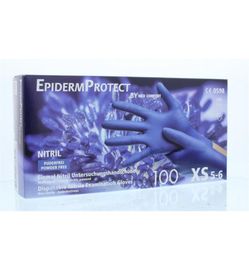 Epidermprotect Epidermprotect Nitriel onderzoekhandschoen poedervrij XS blauw (100st)