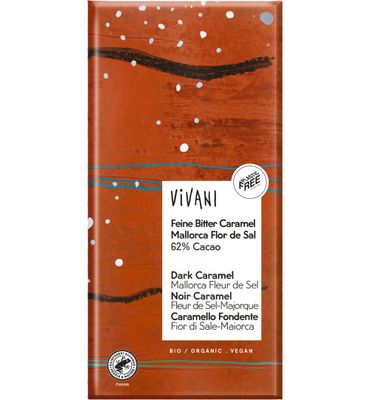 Vivani Dark caramel Mallorca fleur de sel 62% cacao bio (80g) 80g
