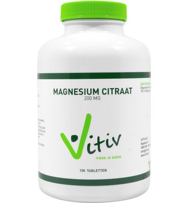 Vitiv Magnesium citraat 200 mg (100tb) 100tb