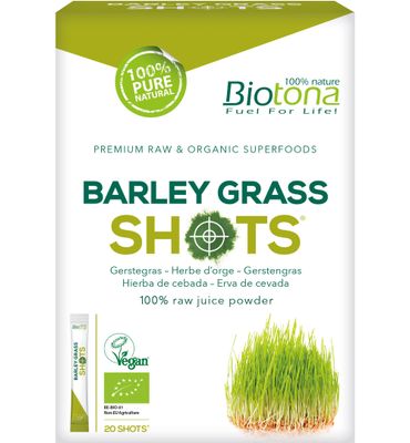 Biotona Barley grass raw shots 2.2 gram bio (20st) 20st