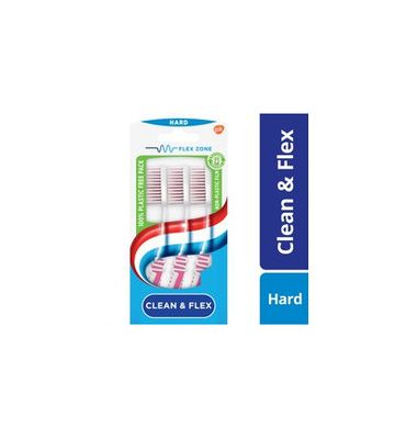 Aquafresh Tandenborstel clean & flex hard (3st) 3st