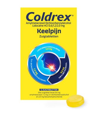 Coldrex Keeltablet zuigtablet (12zt) 12zt