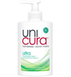 Koopjes Drogisterij Unicura Handzeep ultra (250ml) aanbieding