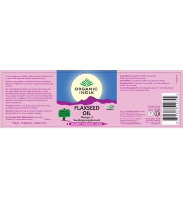 Organic India Flax seed oil vegan (60ca) 60ca