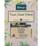 Kneipp Geschenkverpakking sheet mask detox care (1set) 1set thumb