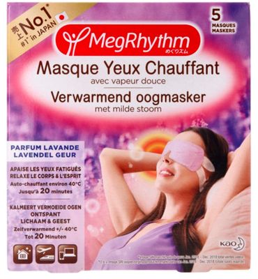 MegRhythm Warm oogmasker lavendel (5st) 5st