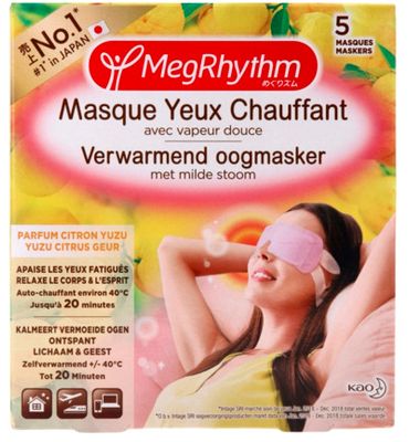 MegRhythm Warm oogmasker citrus/yuzu (5st) 5st