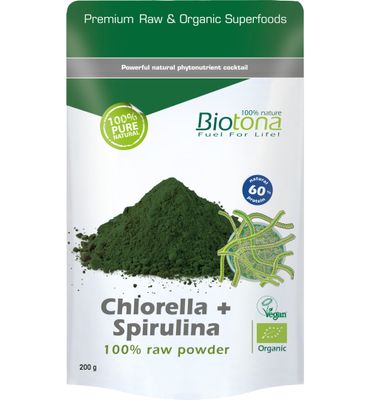 Biotona Chlorella & spirulina raw powder bio (200g) 200g