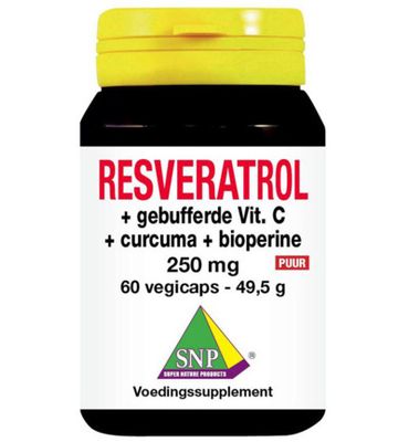 Snp Resveratrol curcuma gebufferd vit C bioperine puur (60vc) 60vc