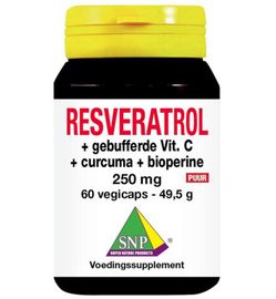 SNP Snp Resveratrol curcuma gebufferd vit C bioperine puur (60vc)