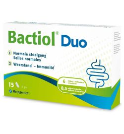 Koopjes Drogisterij Metagenics Bactiol duo NF (15ca) aanbieding