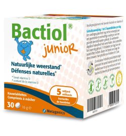 Koopjes Drogisterij Metagenics Bactiol junior chew (30kt) aanbieding