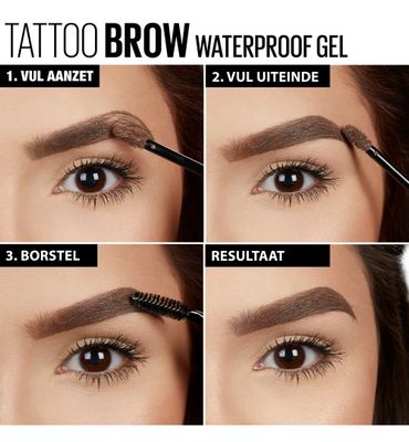 Maybelline New York Tattoo brow waterproof gel 07 black brown (1st) 1st