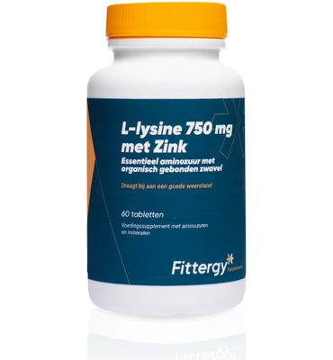 Fittergy L-Lysine 750mg met zink (60tb) 60tb