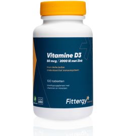 Fittergy Fittergy Vitamine D3 50mcg met zink (100tb)