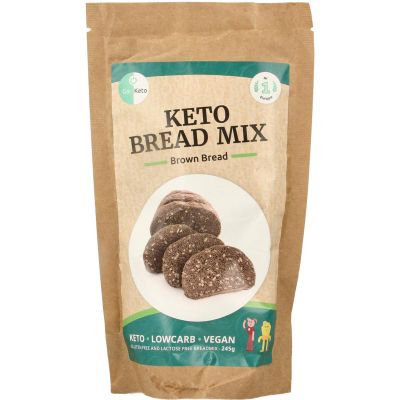 Go-Keto Brood bak mix bruin brood keto koolhydraatarm (245g) 245g