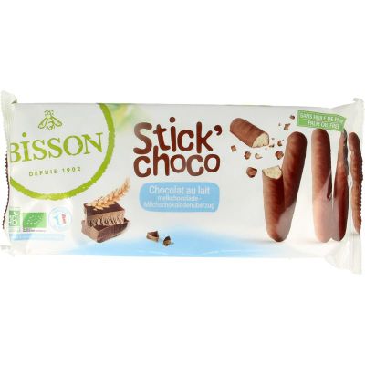 Bisson Stick choco melkchocolade bio (130g) 130g