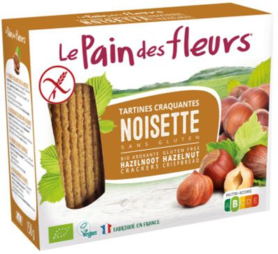 Pain Des Fleur Krokante bio crackers met haze lnoot glutenvrij (150g) 150g