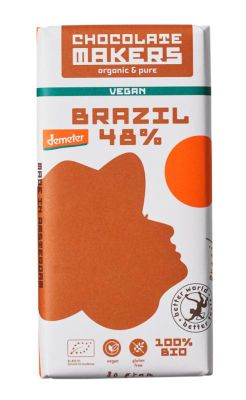 Chocolatemakers Brazil 48% vegan demeter bio (80g) 80g