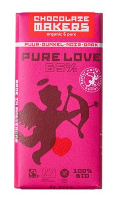 Chocolatemakers Pure love reep 65% puur fairtr ade bio (80g) 80g