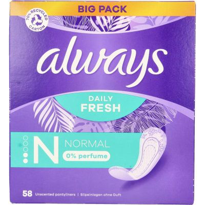 Always Inlegkruisjes daily fresh norm aal (58st) 58st