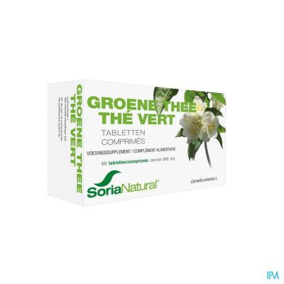 Soria Natural Te verde groene thee 600mg (60tb) 60tb