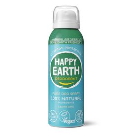 Happy Earth Happy Earth Natuurlijke deo natural air sp ray cedar lime (100ml)