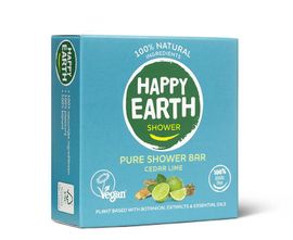 Happy Earth Happy Earth Shower bar cedar lime (90g)