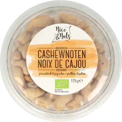 Nice & Nuts Cashewnoten met zeezout geroos terd bio (175g) 175g