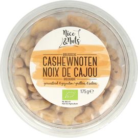 Nice & Nuts Nice & Nuts Cashewnoten met zeezout geroos terd bio (175g)