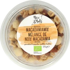 Nice & Nuts Nice & Nuts Macadamia mix met zeezout gero osterd bio (175g)