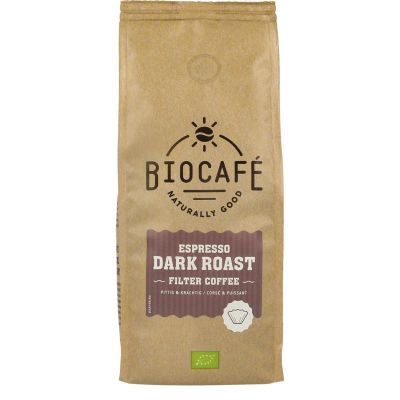 Biocafé Filterkoffie espresso dark roa st bio (250g) 250g