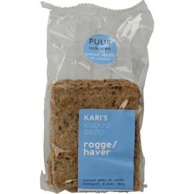 Kari's Crackers Knekkebrod rogge/haver bio (180g) 180g