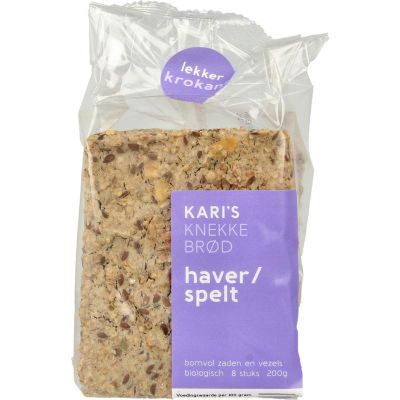 Kari's Crackers Knekkebrod haver/spelt bio (200g) 200g