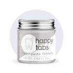 Happy Tabs Tandpasta tabletten mint charc oal fluoridevrij (80tb) 80tb thumb
