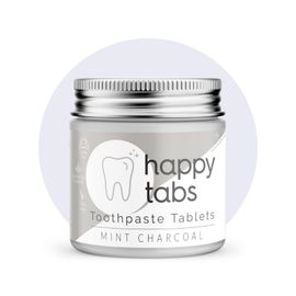 Happy Tabs Happy Tabs Tandpasta tabletten mint charc oal fluoridevrij (80tb)