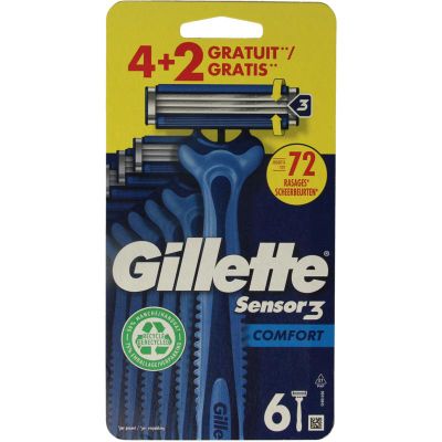 Gillette Sensor 3 comfort wegwerpmesjes (6st) 6st