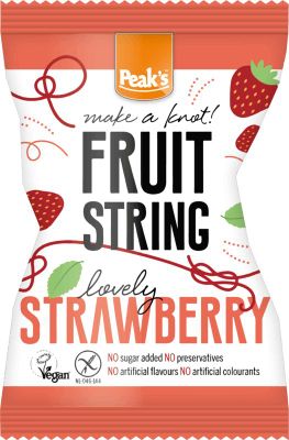 Peaks Fruit string aardbei glutenvri j (14g) 14g