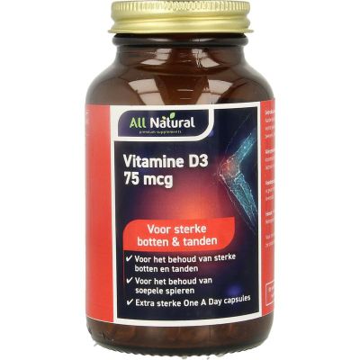 All Natural Vitamine D3 75mcg (30ca) 30ca