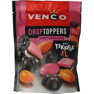 Venco Droptoppers zoet & fruitig (215g) 215g