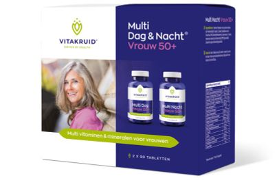 Vitakruid Multi dag & nacht vrouw 50+ 2 x 90 tabletten (180tb) 180tb