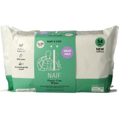Naïf Baby & kids plastic-free wipes 3-pack (3st) 3st