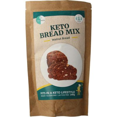 Go-Keto Broodbakmix walnoot brood keto koolhydraatarm (240g) 240g